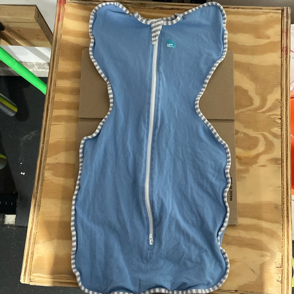 Love To Dream Swaddle Up in Blue and White